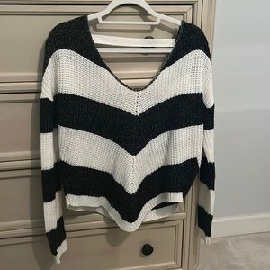 Black and white striped sweater